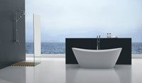 Thumbnail for ANZZI Cross Series 5.58 ft. Freestanding Bathtub in White FreeStanding Bathtub ANZZI 