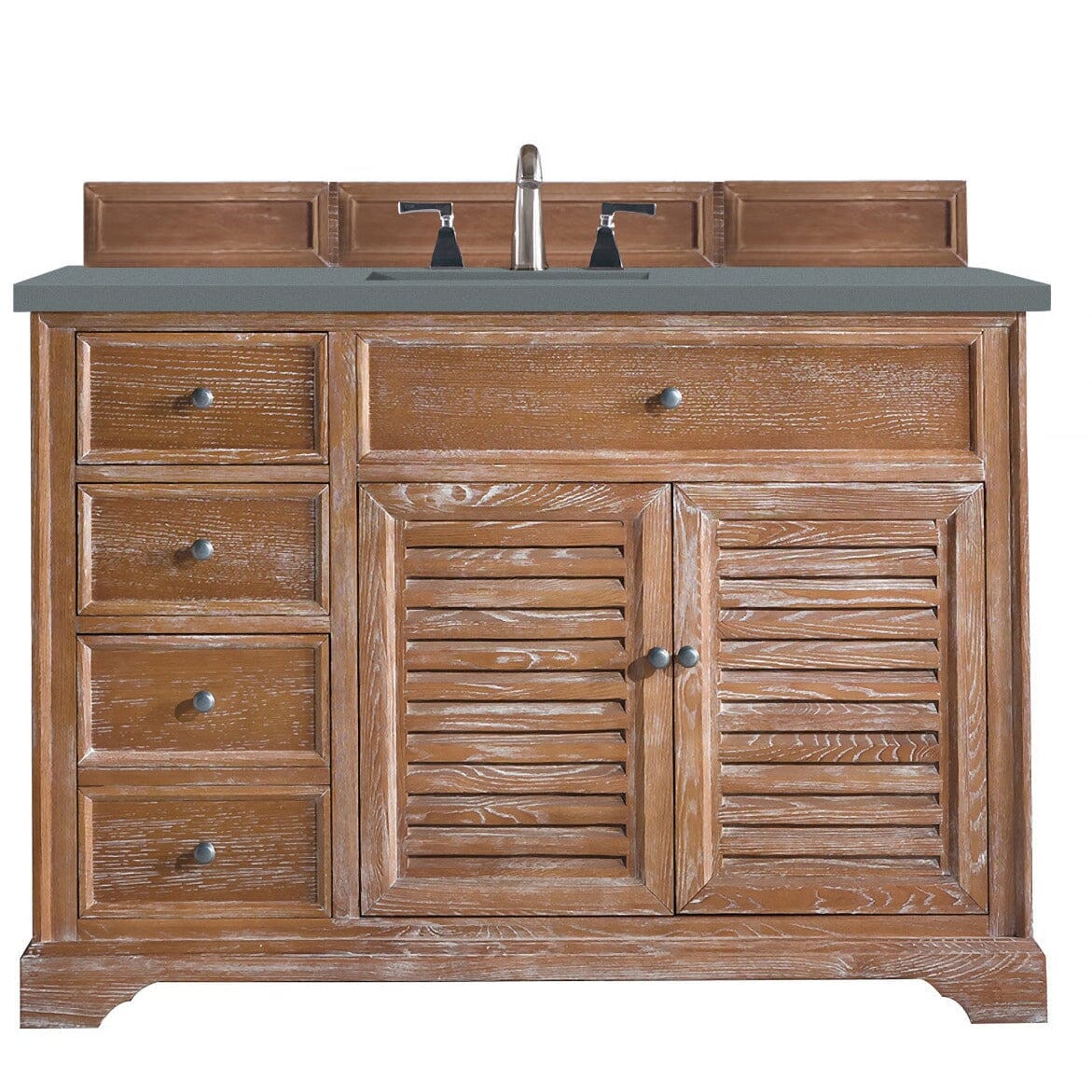 James Martin Savannah 48" Single Vanity Vanity James Martin Driftwood w/ 3 CM Cala Blue Quartz Top 