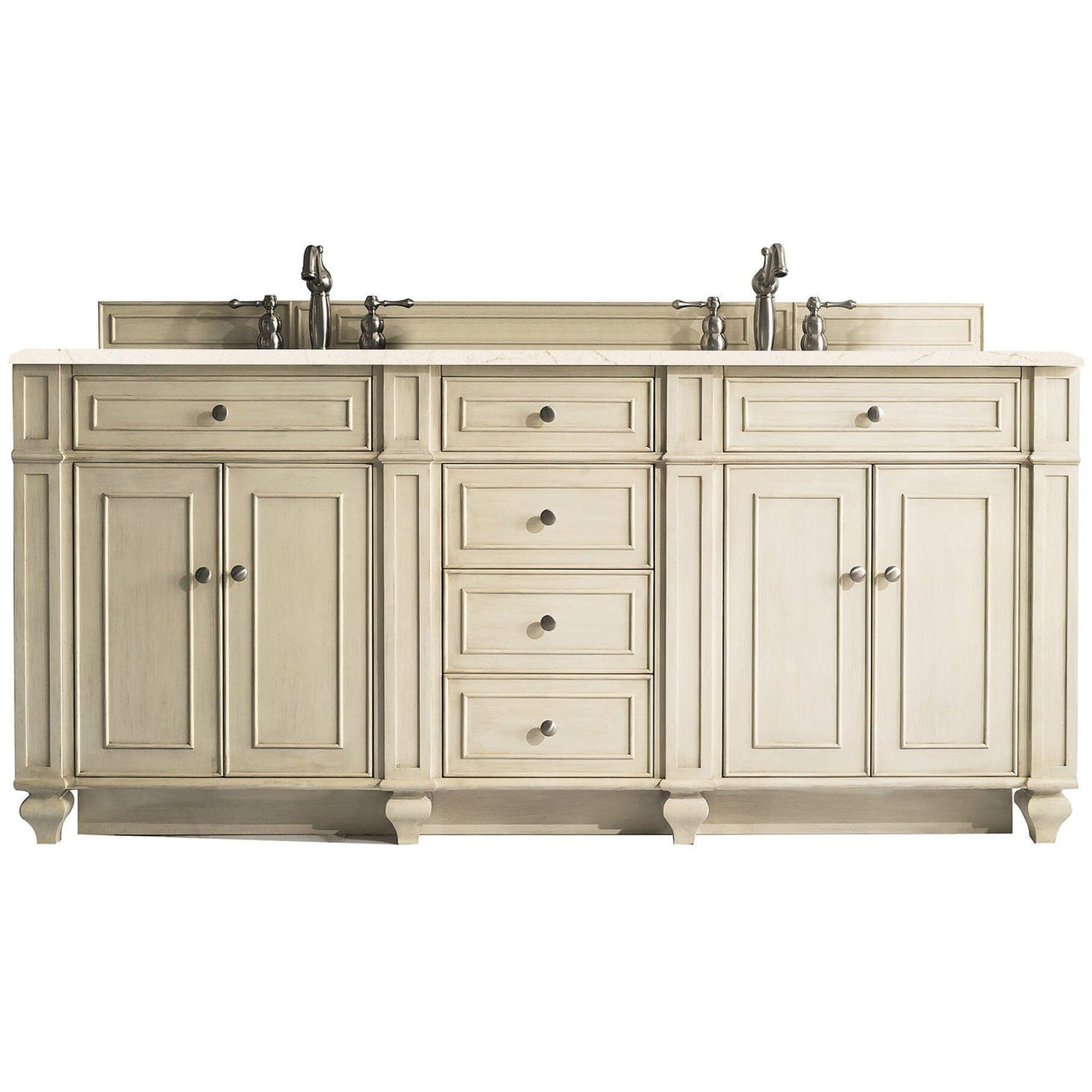 James Martin Bristol 72" Double Vanity Vanity James Martin Vintage Vanilla w/ 3 CM Eternal Marfil Quartz Top 